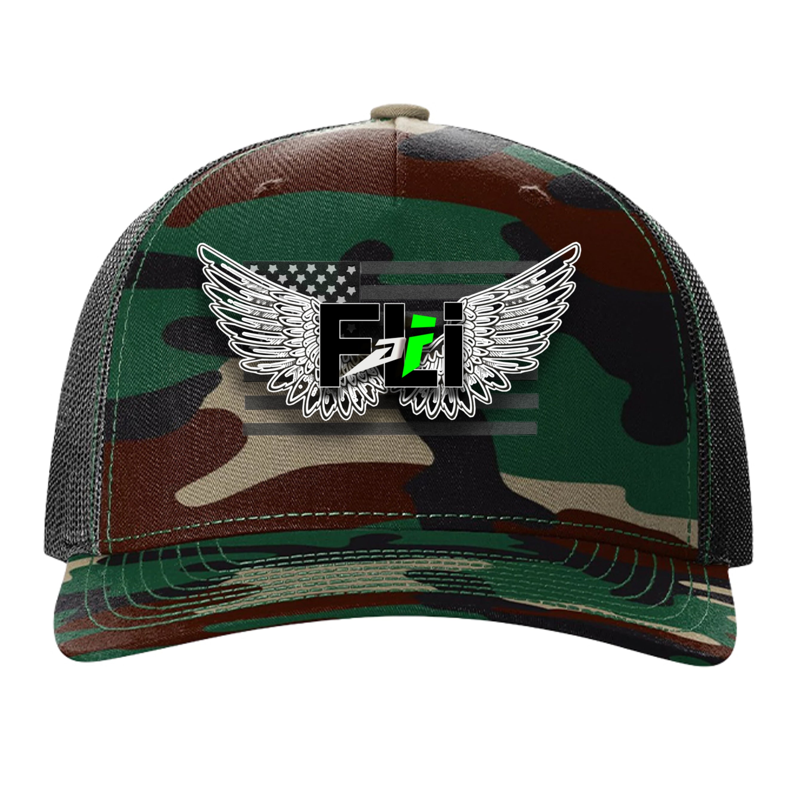 Green Camo/ Black - 112PFP - FRONT